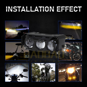 Đèn pha <span class=keywords><strong>LED</strong></span> mini bằng nhôm <span class=keywords><strong>3</strong></span> 4 5 6 bóng, hệ thống đèn chiếu sáng, đèn sương mù, đèn pha cho xe đạp, xe máy, màu trắng vàng nhấp nháy - Product Image 6