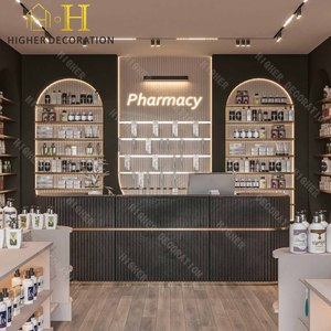 Estanterías de <span class=keywords><strong>Farmacia</strong></span> de Madera de Lujo, Diseño Clásico de Muebles de <span class=keywords><strong>Farmacia</strong></span>, Vitrina para <span class=keywords><strong>Farmacia</strong></span> Tradicional - Product Image 1