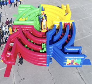 Labyrinthe gonflable THE STORM SPINNING SEAT RIDE Dizzy X Obstacle Course gonflable laser labyrinthe <span class=keywords><strong>arène</strong></span> jeu - Product Image 5