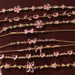 Fanhua Marken-Schmuck Modisches Edelstahl Wasserdichtes Nicht Anlaufendes 18K Vergoldetes Rosa Schleifenarmband - Product Image 2