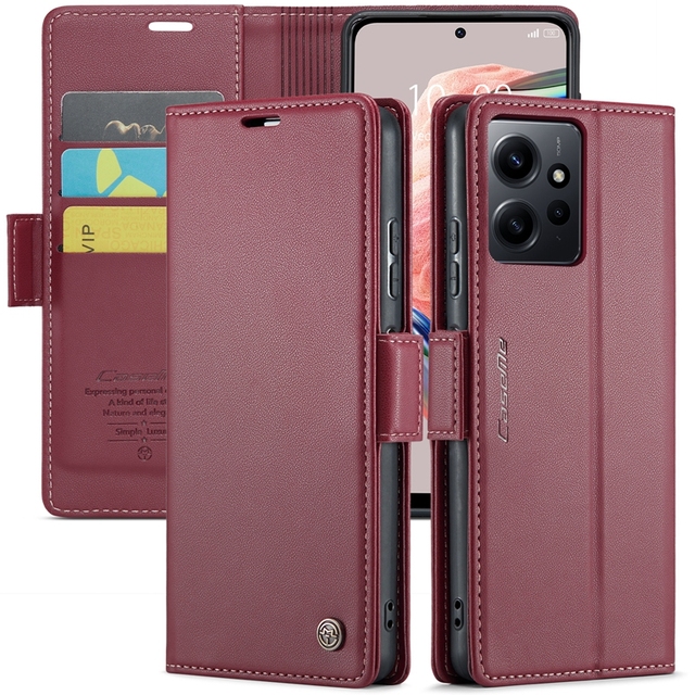 Luxury Caseme Flip Leather Wallet Card Slot Protective Cell Phone Case for Xiaomi Redmi Note 12 4G Note 11s 11T