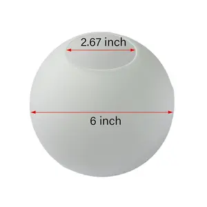 6 इंच सजावटी ओपल सफेद ग्लास ग्लोब पेंडेंट लैंप लाइट बॉल