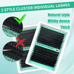 Nouvelles extensions <span class=keywords><strong>de</strong></span> <span class=keywords><strong>cils</strong></span> synthétiques segmentées DIY 100D, grande capacité, courbure D, effet ébouriffé, épaisseur optimale, les meilleures extensions <span class=keywords><strong>de</strong></span> <span class=keywords><strong>cils</strong></span> en grappe en vrac - Product Image 5