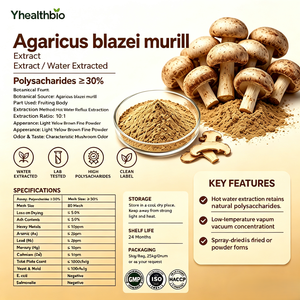 Extracto de <span class=keywords><strong>Agaricus</strong></span> Blazei Murill en Polvo 10:1 20:1, Calidad Estable para Fábricas de Procesamiento de Alimentos - Product Image 2