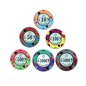 Fichas de Póker de Cerámica Personalizadas para Sublimación, Profesionales, de Alta Calidad, 50 mm, 16.2 Gramos, 3.3 mm de Grosor, Venta al por Mayor - Product Image 1