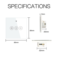 MOES WiFi Smart Light Dimmer Switch Smart Life/ Tuya Relay Switch Control remoto Soporte Alexa Google Voice Assistant
