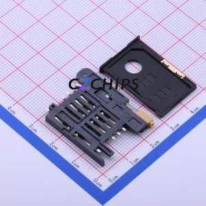 HYC27-SIM08-300 SIM Card Connector SMD Connector Card Tray Type Mini SIM Card Card Holder With Card Detection - Product Image 2