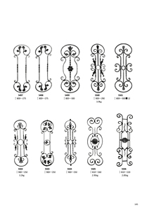 Componentes Metálicos Arquitectónicos Ornamentales, Paneles de Barandilla de Hierro Forjado para Puertas, Vallas, Barandillas y Balaustradas - Product Image 6