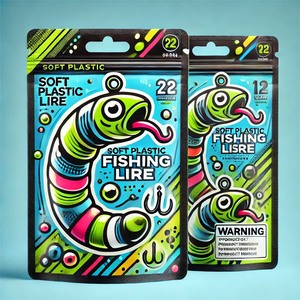 Bolsas de Embalaje de Plástico con Cierre Hermético y Orificio para Colgar, para Cebos de Pesca - Product Image 3