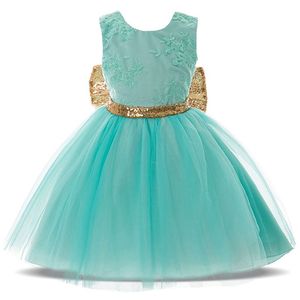Robes de soirée pour filles, robes de princesse pour mariage, robes sans manches avec jupe à volants en dentelle - Product Image 2