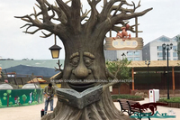Statue d'homme-arbre personnalisée avec mouvements et son, arbre animatronique mythique parlant