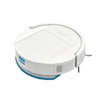 Robot Vacuum dan Mop Combo dengan Filter HEPA 2-in-1, Vacuum Cleaner yang Dikendalikan Aplikasi untuk Lantai Keras & Karpet, Penghisap Bulu Hewan Peliharaan, Pengisian Daya Otomatis