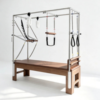 Reformer Pilates Professionnel Cadillac en Bois de Noyer pour la Maison, Reformer Pilates Clasico avec Logo Personnalisé à Vendre pour Salle de Sport