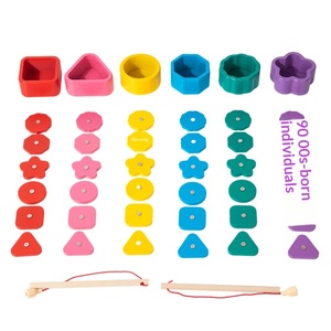 <span class=keywords><strong>Gioco</strong></span> di <span class=keywords><strong>Pesca</strong></span> Magnetico in Legno Beiyang per l'Apprendimento Precoce dei <span class=keywords><strong>Bambini</strong></span>, con Abbinamento di Forme e Risoluzione Cognitiva del Colore - Product Image 5