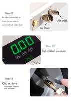 Distributeur d'air numérique automatique pour pneus de voitures et motos, avec manomètres, pour stations-service, en métal, Zhuhai Tyres