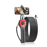Ralcam kamera Android 6.2Mm dengan lampu, Borescope tahan air Ip67 4 arah 360 derajat dengan pengait endoskopi artikulasi