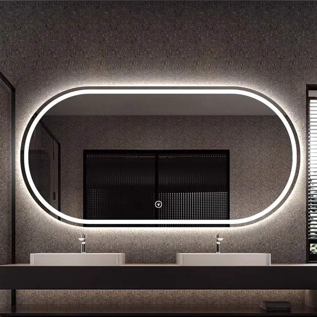 Vanity Bathroom Factory Bathroom Smart Mirror Tv with Led Strip Illuminated Compact Gym Workourt Fitness Mirror