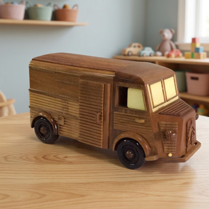 Camion en bois à tirer/pousser pour garçons de 8 à 13 ans, jouet éducatif artisanal écologique et non toxique, marque personnalisée Hanoi Vietnam - Product Image 3