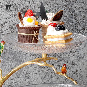 Vassoio di Lusso in Oro per Frutta Secca, Piatto per Servire Frutta e Noci, Ciotola in Vetro per Frutta, <span class=keywords><strong>Alzata</strong></span> per Torte - Product Image 4