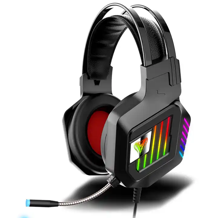 Gaming Headset Gaming Headphones with Microphone LED Light Surround Sound