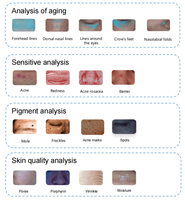 Analyseur de peau 3D, détecteur de peau AI, miroir magique, scanner facial, analyse de la couche UV, de l'hydratation et du spectre