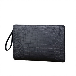Matte crocodile Pattern Men's Anti-theft Silicone Clutch Bag Business <b>Folder</b> Multiple <b>Card</b> Slots Multifunctional Large-capacity - Product Image 3