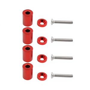 Kit de Elevación de Capó de Aluminio Rojo de 8mm para Ventilación y Montaje de Motor de Coche - Product Image 4