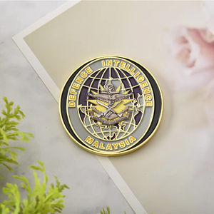 Pièce de monnaie de défi sportive en or de conception d'usine pour la gravure au laser, artisanat métallique, pièce de monnaie double face, fabricants de matrices - Product Image 1