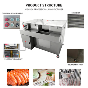 Coupe-viande électrique oblique pour sardines fraîches, tilapia, saumon, découpe en petits morceaux, filet de <span class=keywords><strong>poisson</strong></span>, machine de transformation des filets de <span class=keywords><strong>poisson</strong></span> - Product Image 3