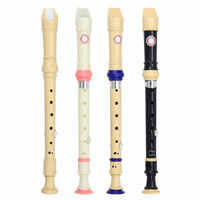 Adjustable 6/8 Hole Treble Flute Shape Long ABS Non-toxic Soprano Recorder Clarinet Home Decoration