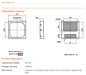 Osrams duris S S 5 GW ชิป LED สีแดงพลังงานสูง PSLR31.FM ไดโอด LED แบบดั้งเดิมสำหรับลงชื่อตกแต่งให้แสงสว่าง - Product Image 4