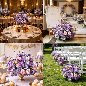 Arreglo Floral Artificial de Alta Simulación, Hecho a Mano, Romántico y de Ensueño, Decoración para Bodas - Product Image 2
