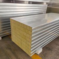 Panneau d'isolation thermique pour entrepôt industriel, matériau en acier pour toiture avec isolation en laine de roche et panneau sandwich en polyuréthane PU