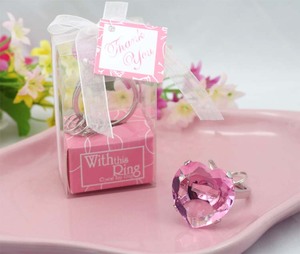 Recuerdos de Fiesta Caseros Baratos, Regalos de Boda, Llavero con Forma de Anillo de Cristal, Accesorios para Llaves, Recuerdos y Regalos de Boda para Invitados - Product Image 3