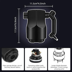 Souffleur de poussière électrique Portable 500W 120V dépoussiéreur à air comprimé sans fil avec moteur sans balais Cyberpunk Design <span class=keywords><strong>Jet</strong></span> Blower - Product Image 2