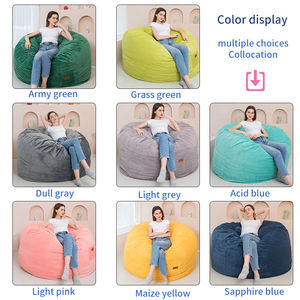 IStapromo Gifts <strong>Beanbag</strong> Cover 6ft 7ft <strong>Fur</strong> Fabric Giant <strong>Beanbag</strong> Cover Soft Fluffy <strong>Faux</strong> <strong>Fur</strong> Big Round Bean Bag Lazy Sofa Chair - Product Image 3