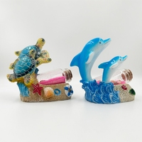 Souvenirs touristiques créatifs Bouteilles à la dérive Statuette de dauphin Logos personnalisés Sculptures de dauphins en résine artisanale