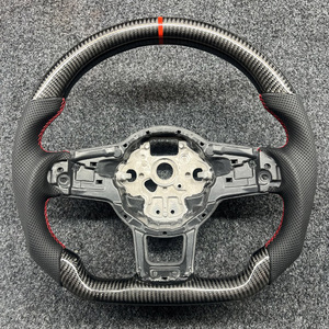 Volant sport style demi-cuir fibre de carbone pour VW <span class=keywords><strong>Volkswagen</strong></span> Golf <span class=keywords><strong>5</strong></span> 6 7 R MK5 MK6 MK7 MK7.<span class=keywords><strong>5</strong></span> <span class=keywords><strong>Gti</strong></span> <span class=keywords><strong>Polo</strong></span> Passat CC B8 B6 - Product Image 6