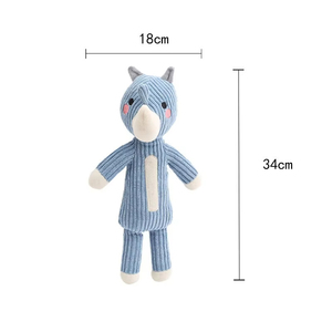 Jouet en peluche pour chien de haute qualité en forme d'animal (renard, rhinocéros, cerf) – Jouet à mâcher pour le nettoyage et le nettoyage des dents – Fournitures pour animaux de compagnie - Product Image 5