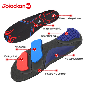 แผ่นรองรองเท้ากีฬาแบบรังผึ้ง EVA สำหรับทุกเพศ รองรับอุ้งเท้า ลดแรงกระแทก เหมาะสำหรับบาสเกตบอล วิ่ง น้ำหนักเบา - Product Image 4