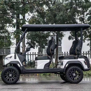 Carrito de Golf Eléctrico de 4 Ruedas y 4 Asientos en Oferta, Carro de Golf Reforzado con Neumáticos Todoterreno Grandes - Product Image 3