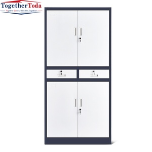 Armoire de rangement de bureau en métal moderne, réglable, écologique et durable, personnalisable, avec 2 tiroirs, pour la maison, le bureau, la chambre et la cuisine - Product Image 4