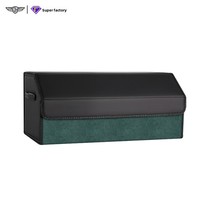 Organisateur de coffre de voiture avec fermetures magnétiques, design patchwork en cuir, ajustement universel pour hayons de véhicules, fabriqué en Chine