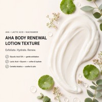 Lait corporel à l'acide glycolique 12% AHA pour la kératose pilaire, les peaux rugueuses et les jambes de fraise, soin lissant pour le corps