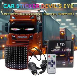 Nouveau design de phares de camion à LED avec yeux de démon, panneau matriciel, écran souple, fenêtre d'affichage, lumières de voiture programmables flexibles de grande taille - Product Image 6