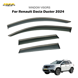 Deflettori per Finestrini Sportivi Migo MG-REN all'Ingrosso per Duster 2010-2016 Renault Captur 2013-2019 in PC + Acciaio Inossidabile con Nastro 3M - Product Image 3