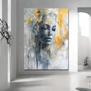 Abstraktes Buntes Blumen-Ölgemälde auf Leinwand Umweltfreundlicher Rahmen Wandkunst - Product Image 3