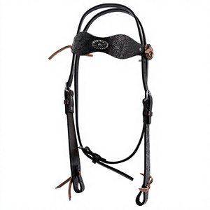 Professional High Quality Durable Full Size Outdoor <b>Equestrian</b> Leather Polo Style Adjustable Horse Bridle Factory Made Custom - Product Image 1