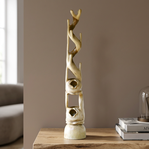 Escultura de rama de madera natural hecha a mano, adorno abstracto tallado en raíz de café para decoración de lujo en el vestíbulo de hoteles y hogares, venta al por mayor. - Product Image 2