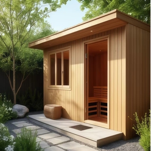 Sauna Exterior Cuadrada Hemlock con Conducción Térmica Lenta, No Es Caliente <span class=keywords><strong>al</strong></span> Tacto, Sensación Suave a <span class=keywords><strong>Mediodía</strong></span> en Verano - Product Image 6